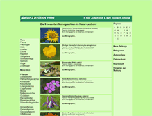Tablet Screenshot of natur-lexikon.com